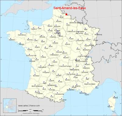 Carte de Saint-Amand-les-Eaux