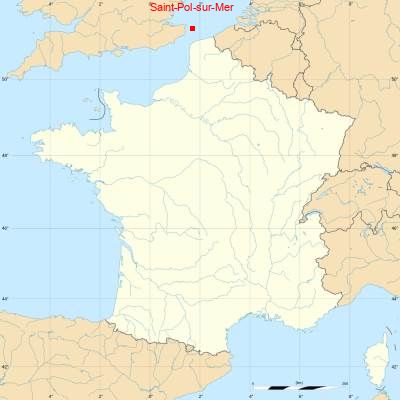 Fond de carte avec Saint-Pol-sur-Mer