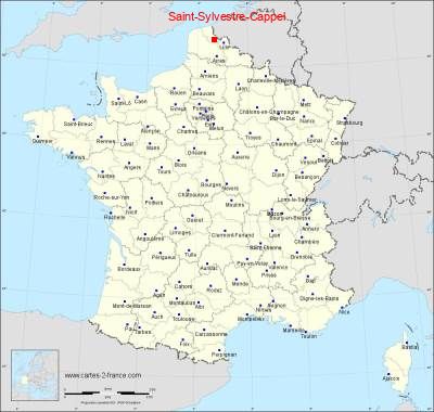 Carte de Saint-Sylvestre-Cappel