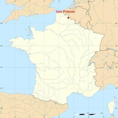 Fond de carte avec Sars-Poteries