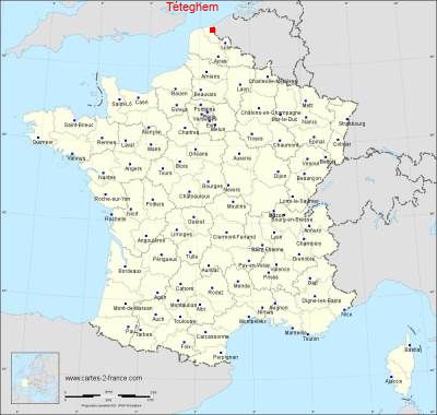 Carte de Téteghem