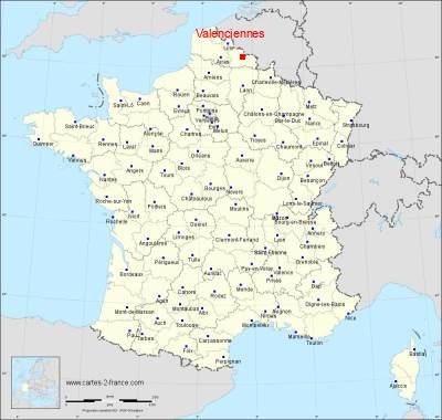 Carte de Valenciennes