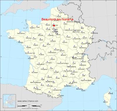 Carte de Beaumont-les-Nonains
