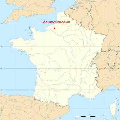 Fond de carte avec Chaumont-en-Vexin