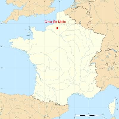 Fond de carte avec Cires-lès-Mello