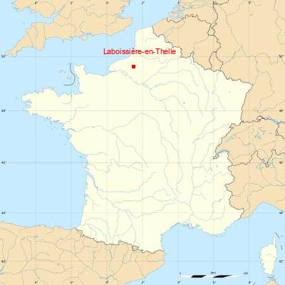 Fond de carte avec Laboissière-en-Thelle