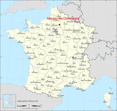 Carte de Margny-lès-Compiègne