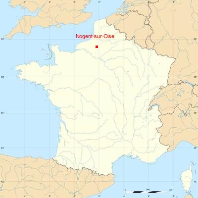 Fond de carte avec Nogent-sur-Oise