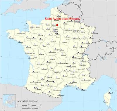 Carte de Saint-Aubin-sous-Erquery