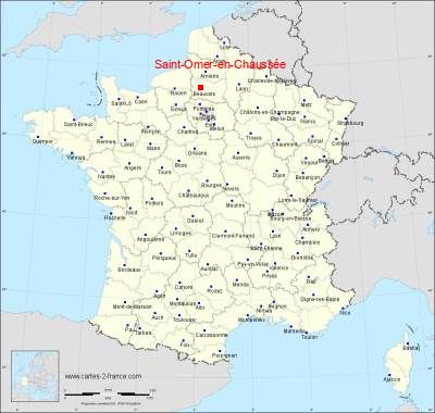 Carte de Saint-Omer-en-Chaussée