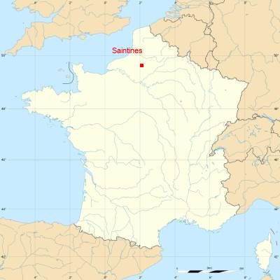 Fond de carte avec Saintines