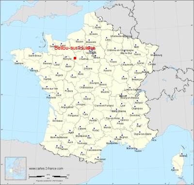 Carte de Bellou-sur-Huisne