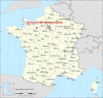 Carte de Saint-Germain-de-Clairefeuille