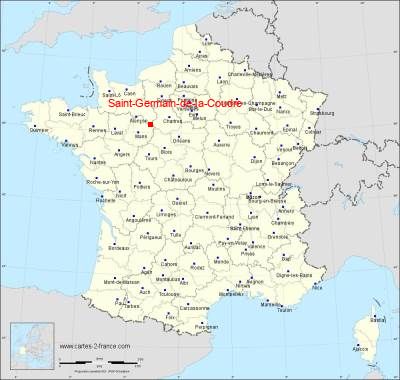 Carte de Saint-Germain-de-la-Coudre