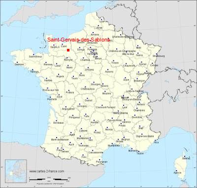 Carte de Saint-Gervais-des-Sablons