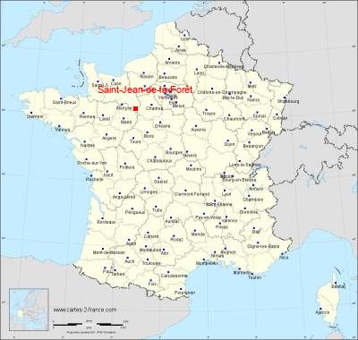 Carte de Saint-Jean-de-la-Forêt