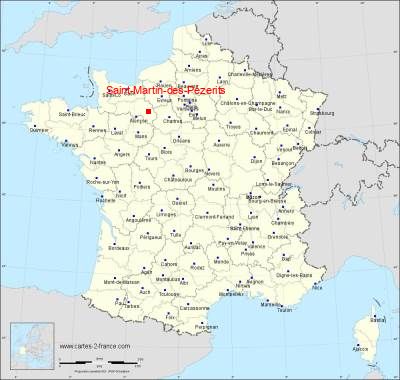 Carte de Saint-Martin-des-Pézerits