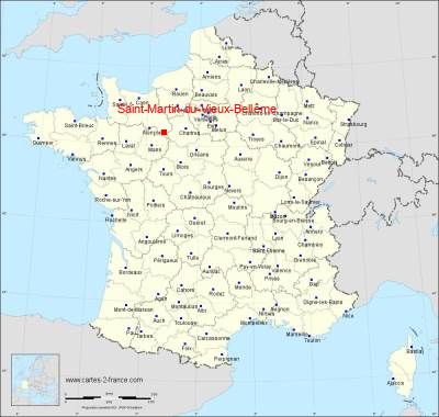 Carte de Saint-Martin-du-Vieux-Bellême