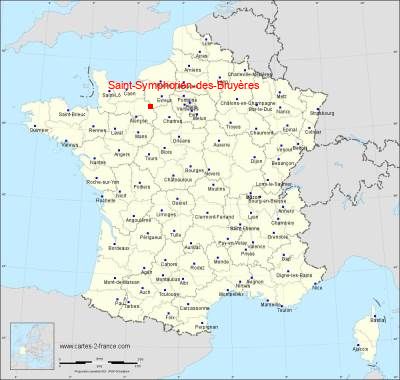 Carte de Saint-Symphorien-des-Bruyères