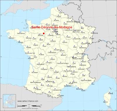 Carte de Sainte-Céronne-lès-Mortagne
