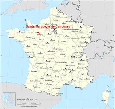 Carte de Sainte-Marguerite-de-Carrouges
