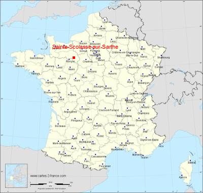 Carte de Sainte-Scolasse-sur-Sarthe