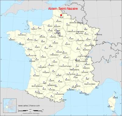 Carte de Ablain-Saint-Nazaire