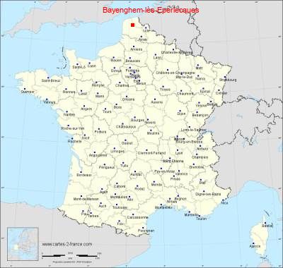 Carte de Bayenghem-lès-Eperlecques