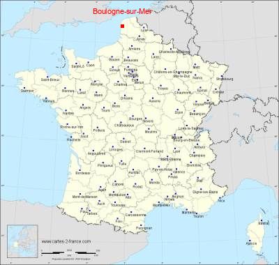 Carte de Boulogne-sur-Mer
