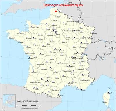 Carte de Campagne-lès-Wardrecques