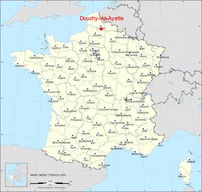 Carte de Douchy-lès-Ayette