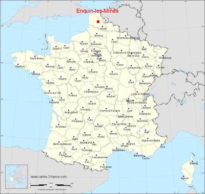 Carte de Enquin-les-Mines