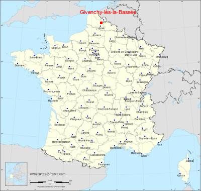 Carte de Givenchy-lès-la-Bassée