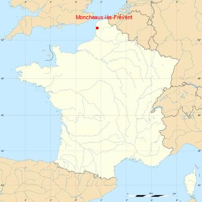 Fond de carte avec Moncheaux-lès-Frévent