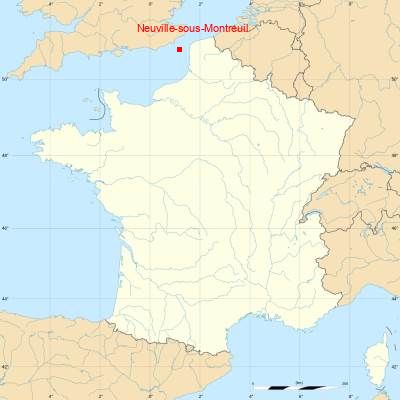 Fond de carte avec Neuville-sous-Montreuil