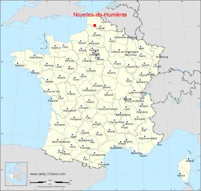 Carte de Noyelles-lès-Humières