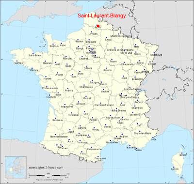Carte de Saint-Laurent-Blangy
