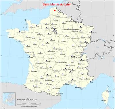 Carte de Saint-Martin-au-Laërt
