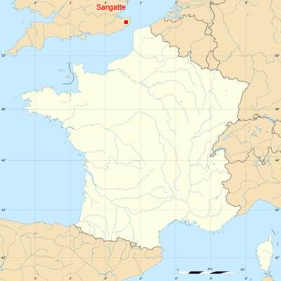 Fond de carte avec Sangatte