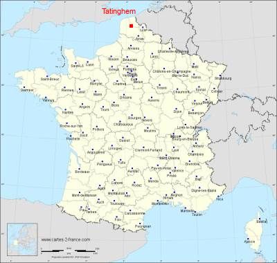 Carte de Tatinghem