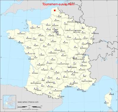 Carte de Tournehem-sur-la-Hem