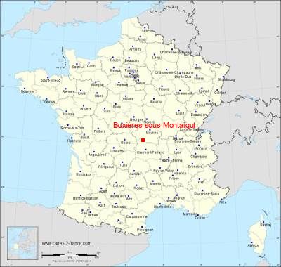 Carte de Buxières-sous-Montaigut