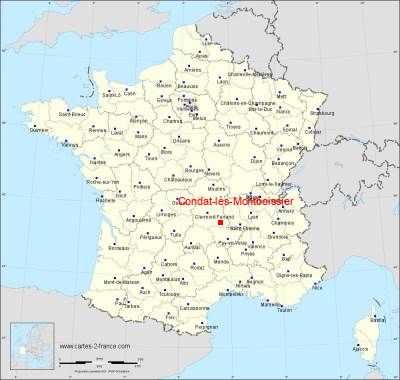 Carte de Condat-lès-Montboissier