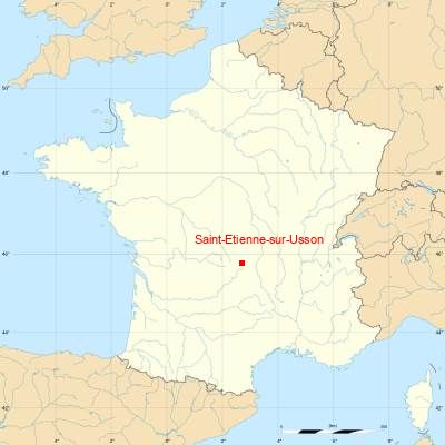 Fond de carte avec Saint-Etienne-sur-Usson