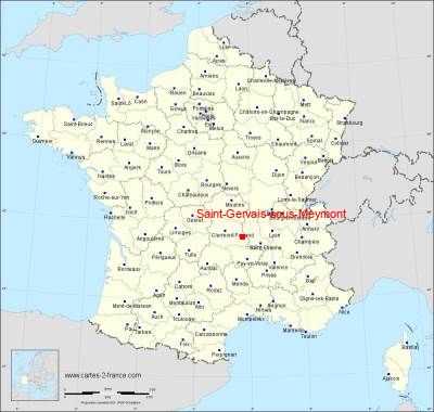 Carte de Saint-Gervais-sous-Meymont