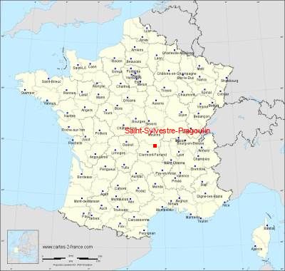 Carte de Saint-Sylvestre-Pragoulin