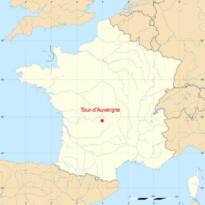 Fond de carte avec Tour-d'Auvergne