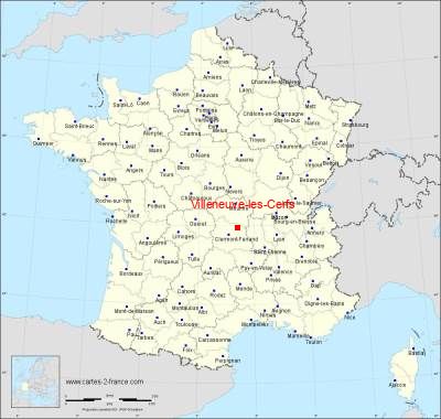 Carte de Villeneuve-les-Cerfs