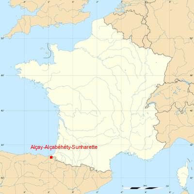 Fond de carte avec Alçay-Alçabéhéty-Sunharette