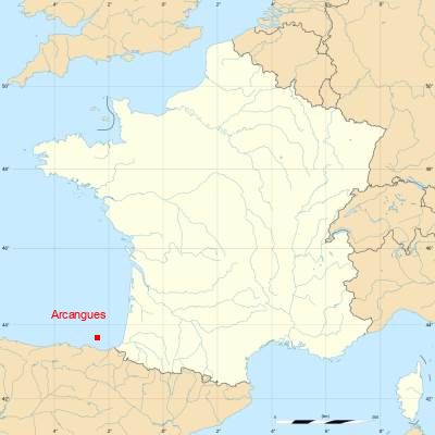 Fond de carte avec Arcangues